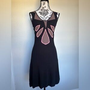 ALICE by Temperley Black Dress with Pink Accents